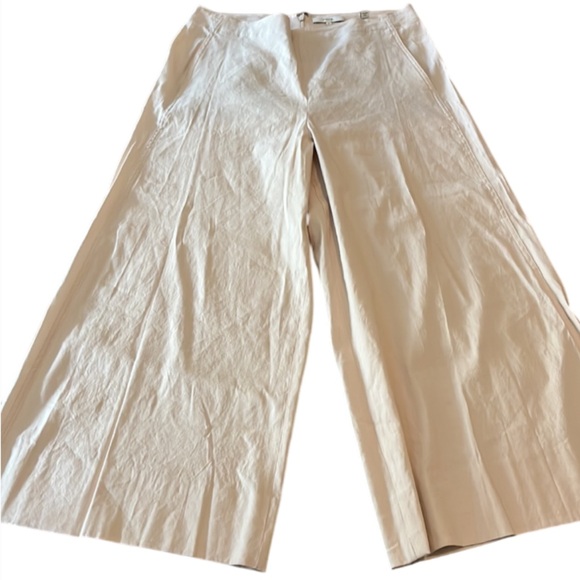 VINCE Linen Blend Cream Color Pants- Size 10 - Picture 2 of 12